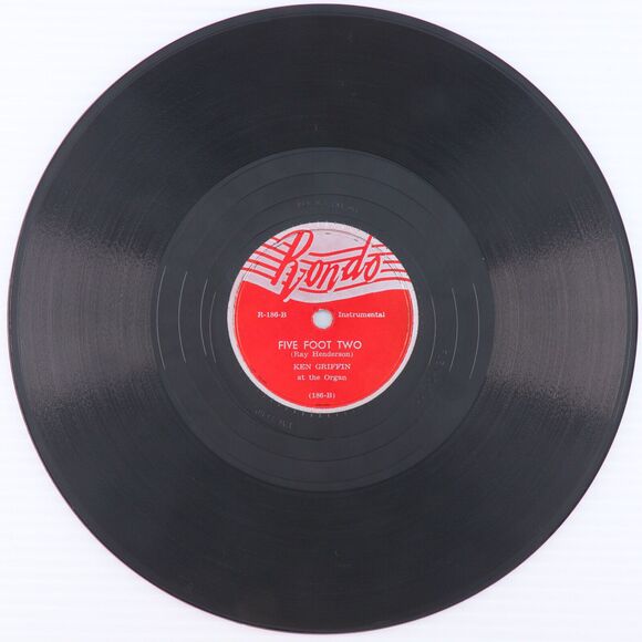 Ken Griffin - You Are The One / Five Foot Two 1949 10" 78 rpm Record Rondo R-186 - Picture 4 of 16